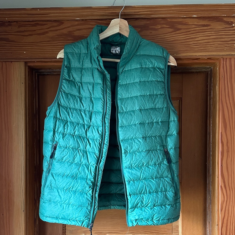32 Degrees Green Puffer Vest